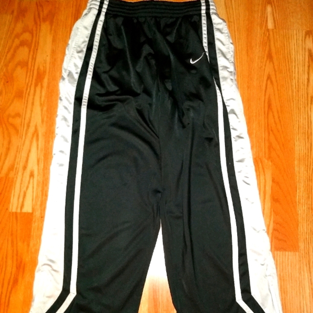 vintage nike xl black white track pants